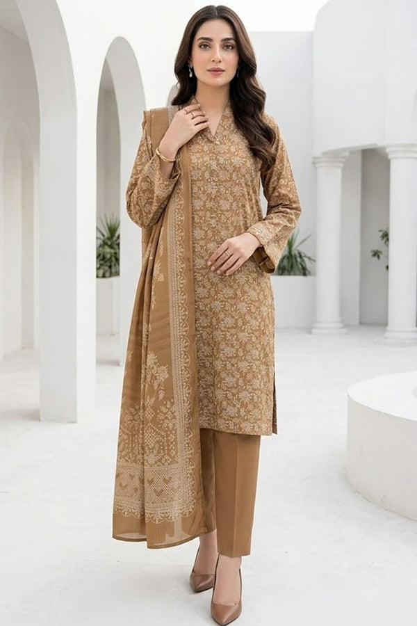 BR Sehar Dhanak'26 3Pcs D#1 (Peach)