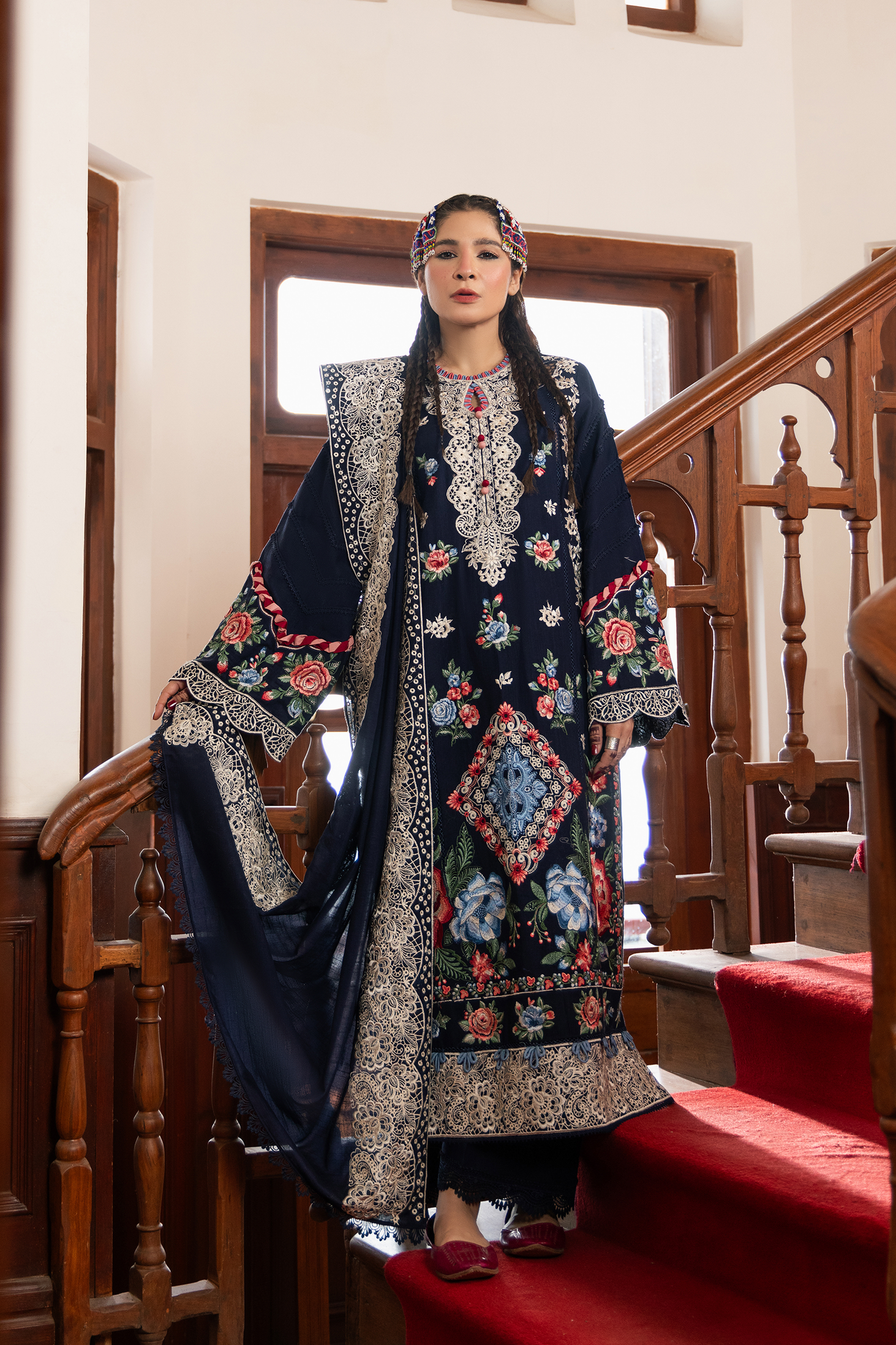 Maryam Hussain Winter Shawl`24 D#10  Muse