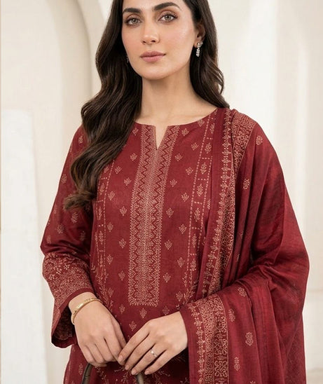 BR Bismal Dhanak'26 3Pcs D#1 Maroon