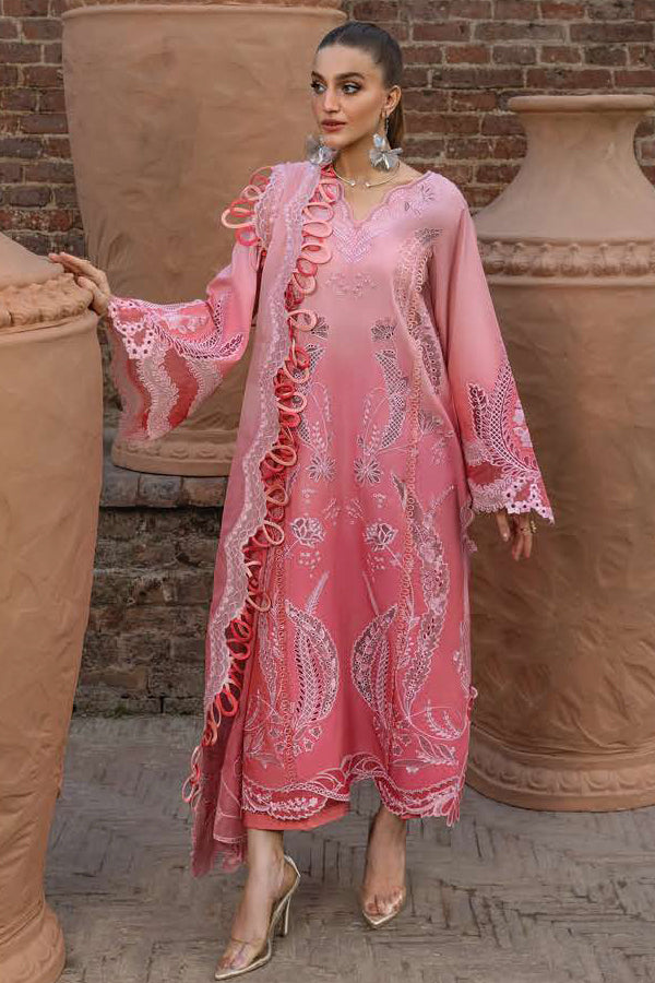 Crimson Luxe Lawn`25 ALL THINGS OMBRE - D1 B