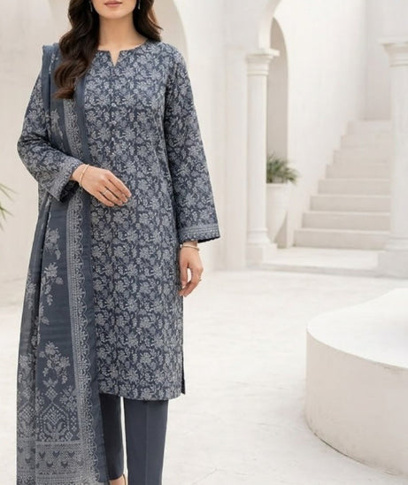 BR Sehar Dhanak'26 3Pcs D#3 (G Grey)