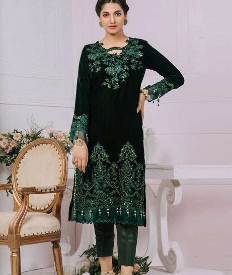 Al Zohaib Velveto Emb Shirt`20 D#2