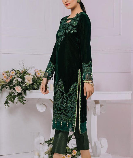 Al Zohaib Velveto Emb Shirt`20 D#2