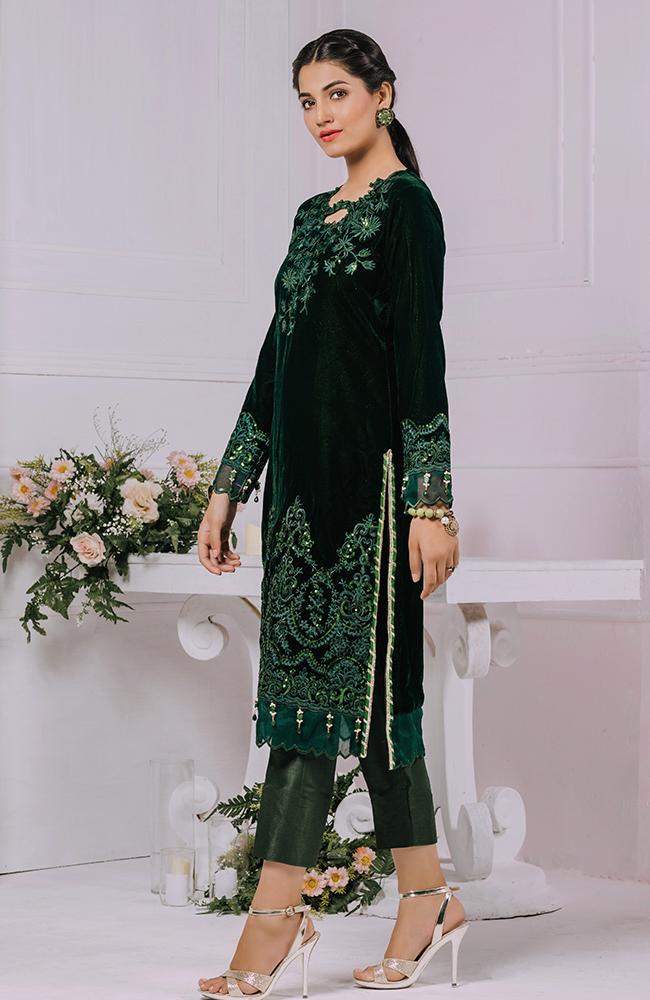 Al Zohaib Velveto Emb Shirt`20 D#2