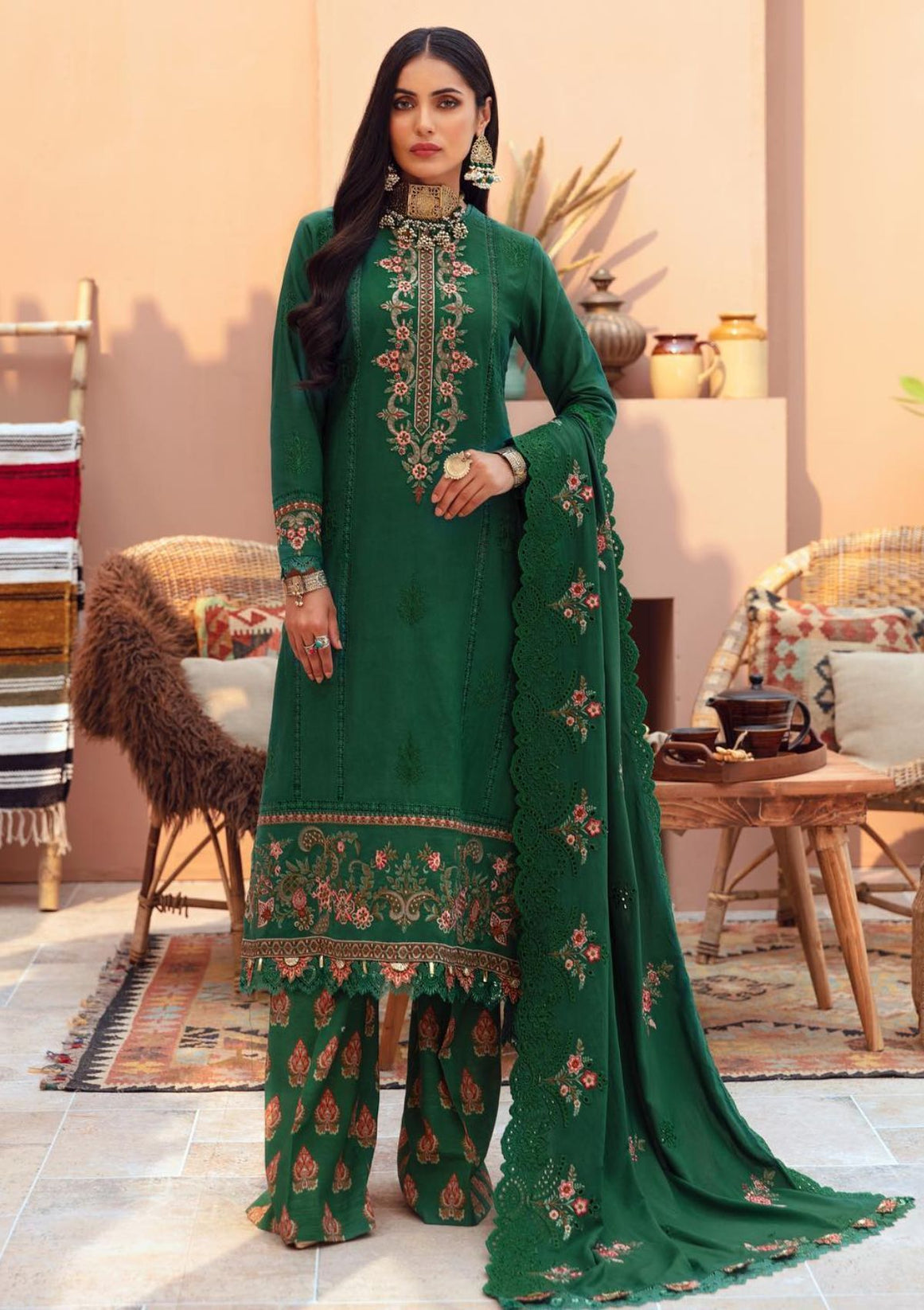 Noor By Saadia Asad Emb Shawl'21 D#03