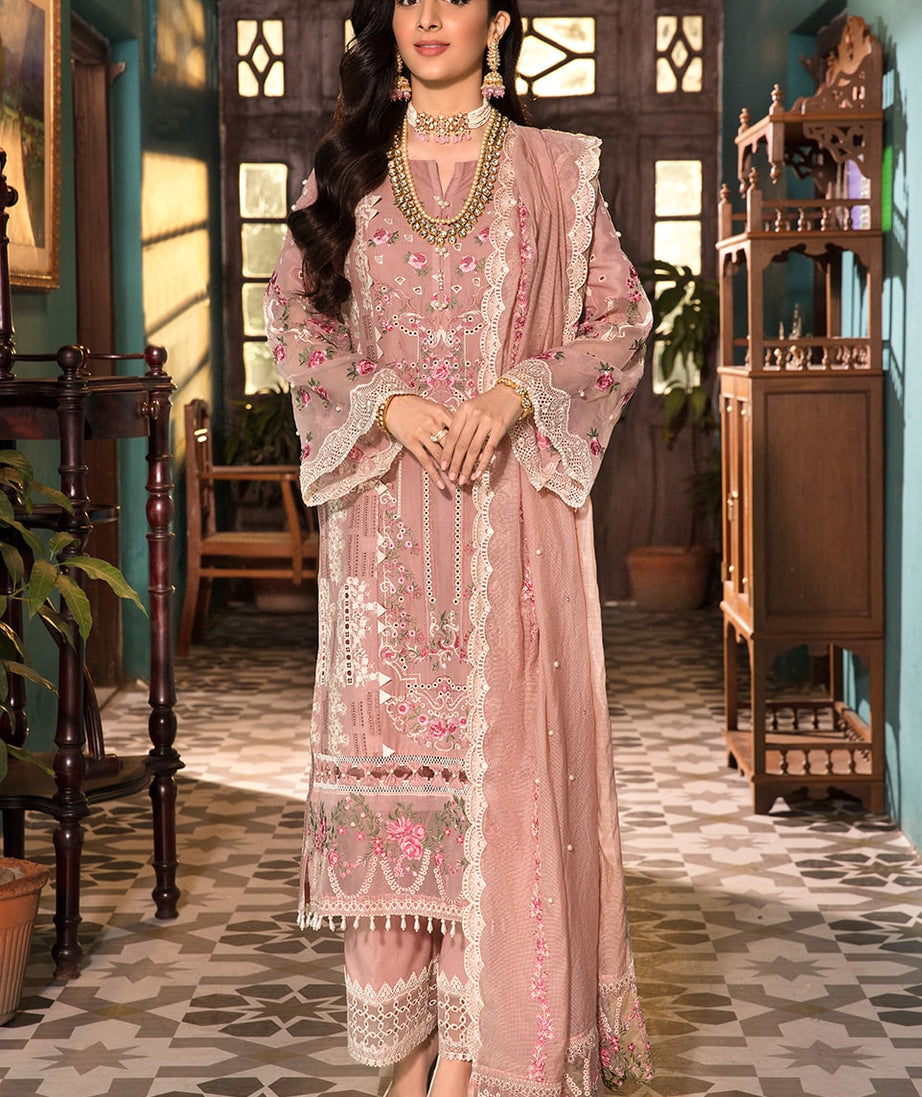 Elaf Festive Chikankari Collection'22 EFC#03-A My Pink