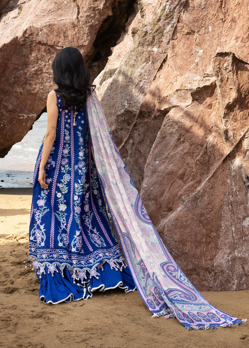 Siraa By SadafFawadkhan Luxury Lawn`26 D#8 (Neel)