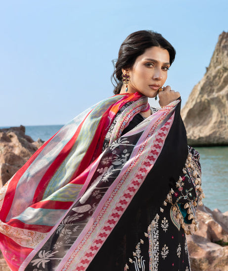 Siraa By SadafFawadkhan Luxury Lawn`26 D#2 (Kohl)