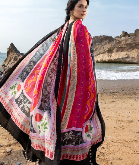 Siraa By SadafFawadkhan Luxury Lawn`26 D#2 (Kohl)