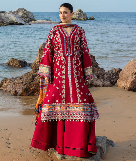 Siraa By SadafFawadkhan Luxury Lawn`26 D#3 (Aatish)