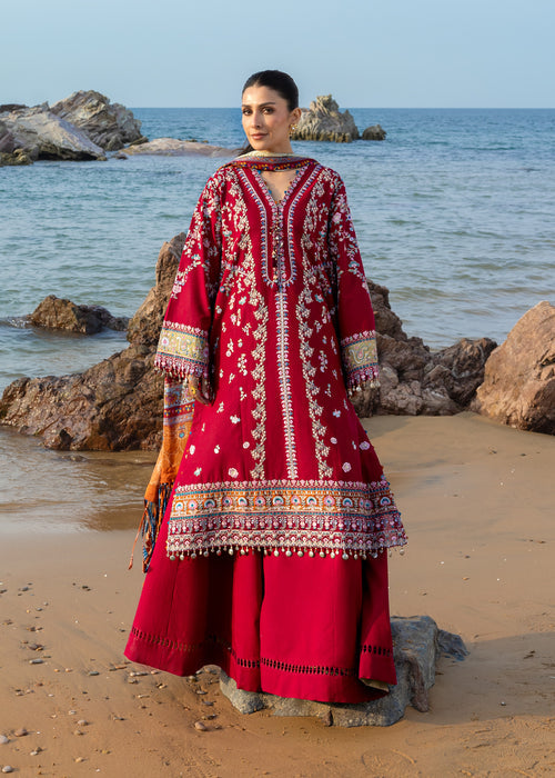 Siraa By SadafFawadkhan Luxury Lawn`26 D#3 (Aatish)