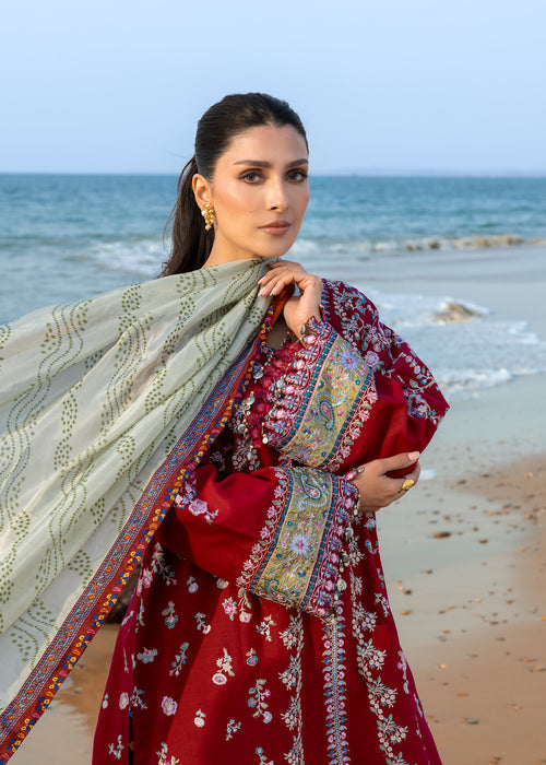 Siraa By SadafFawadkhan Luxury Lawn`26 D#3 (Aatish)