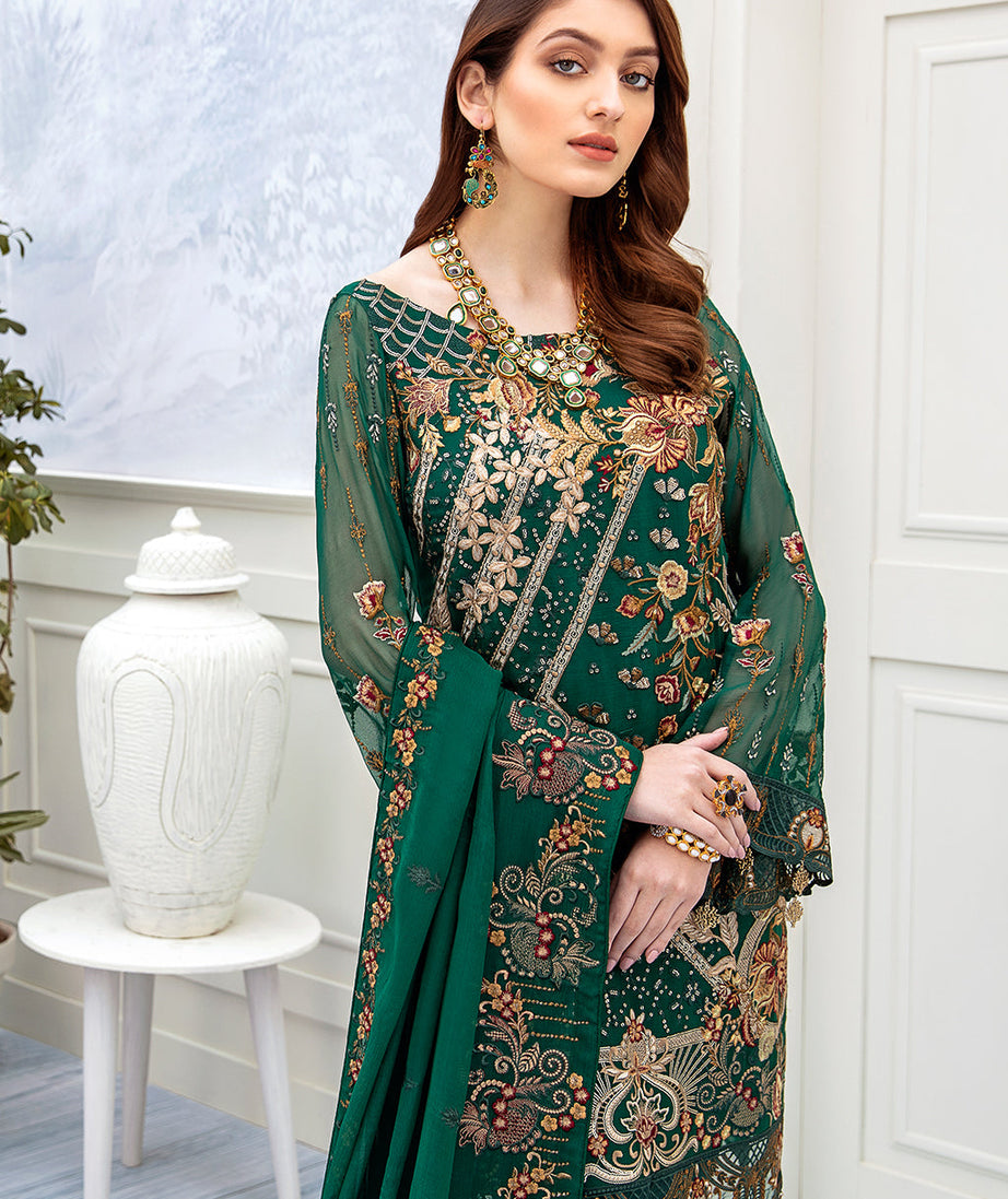 Ramsha Chevron L/Chiffon`22 D#207 (Vol-2)