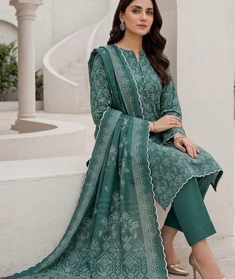 BR Sehar Dhanak'26 3Pcs D#7 (Green)