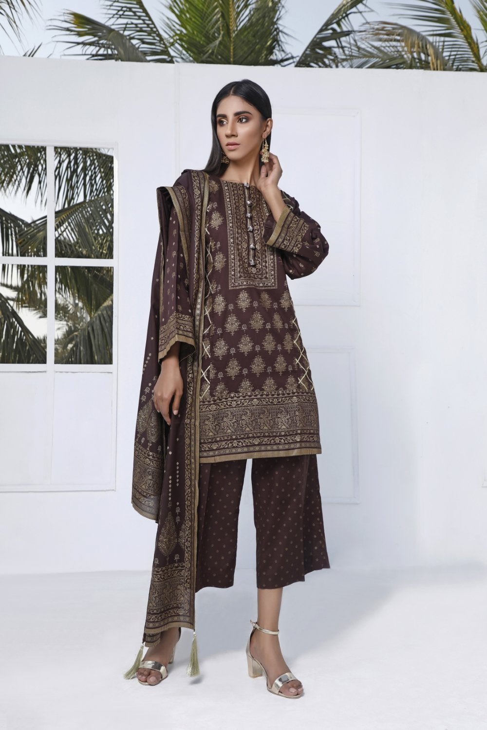 Ittehad Crystal Lawn'21 D # 102 Chocolate