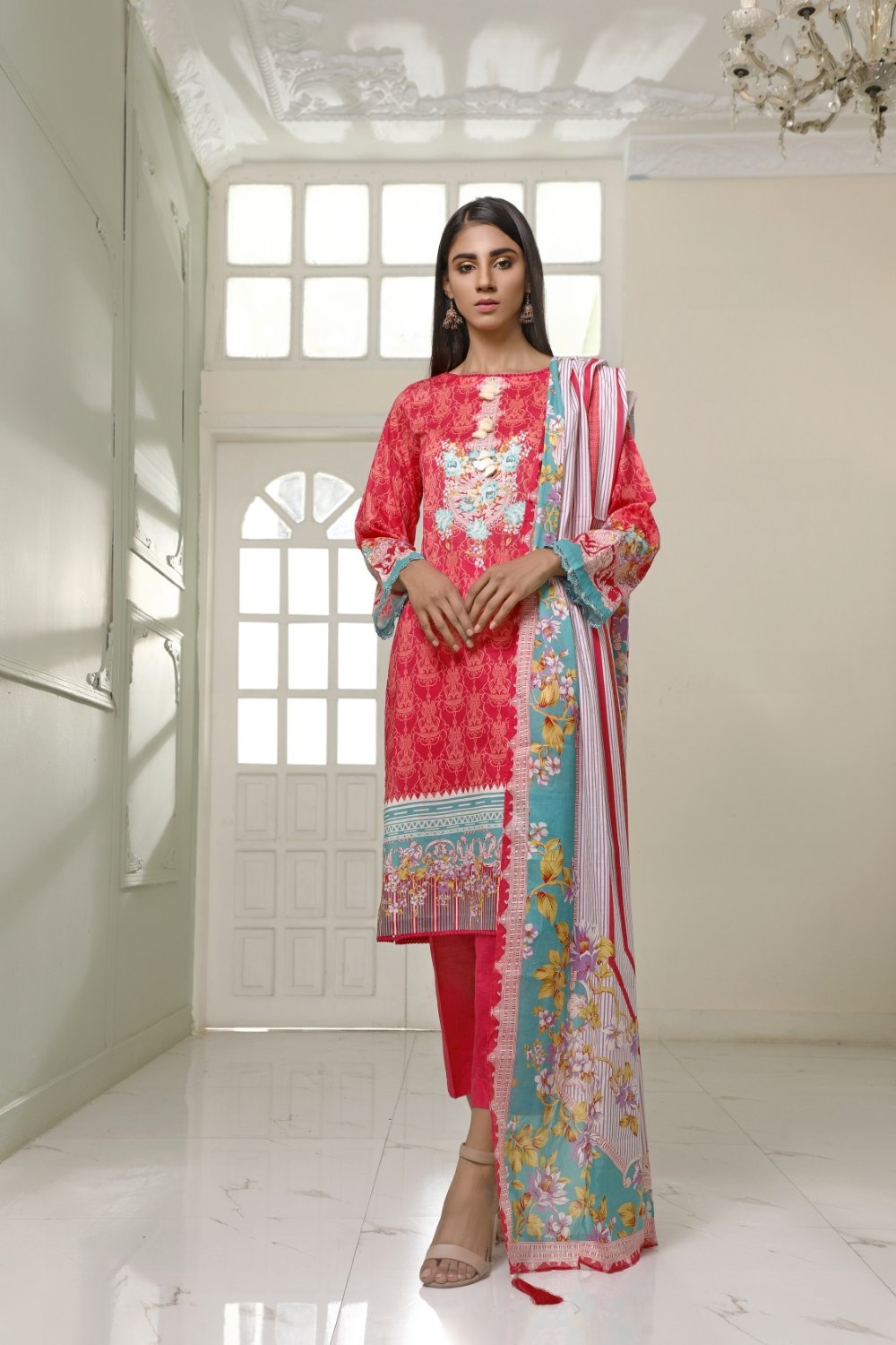 Ittehad Crystal Lawn'21 D # 21113 Pink