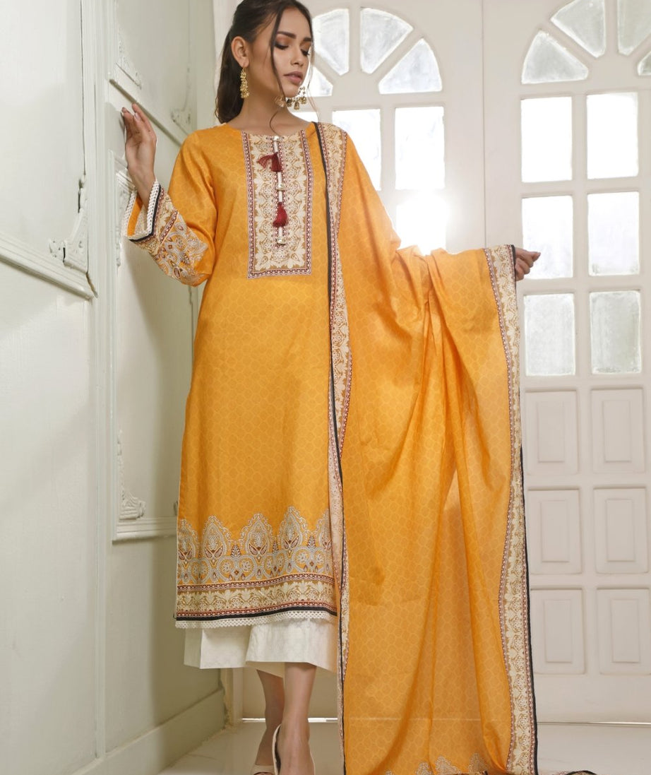 Ittehad Crystal Lawn'21 D # 21114 Mustard
