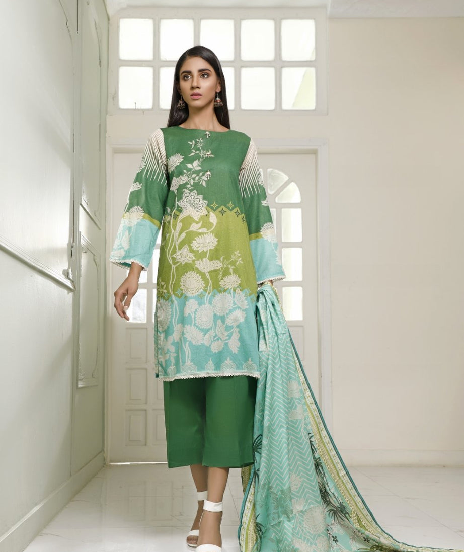 Ittehad Crystal Lawn'21 D # 21115 Green