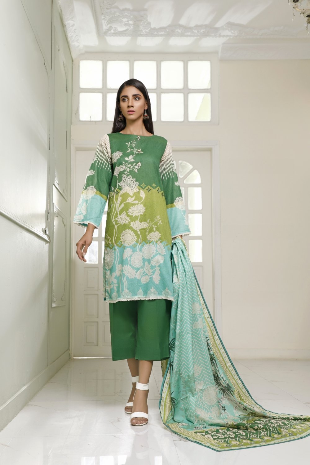 Ittehad Crystal Lawn'21 D # 21115 Green