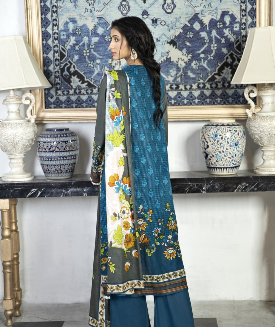 Ittehad Crystal Lawn'21 D # 21143 Blue