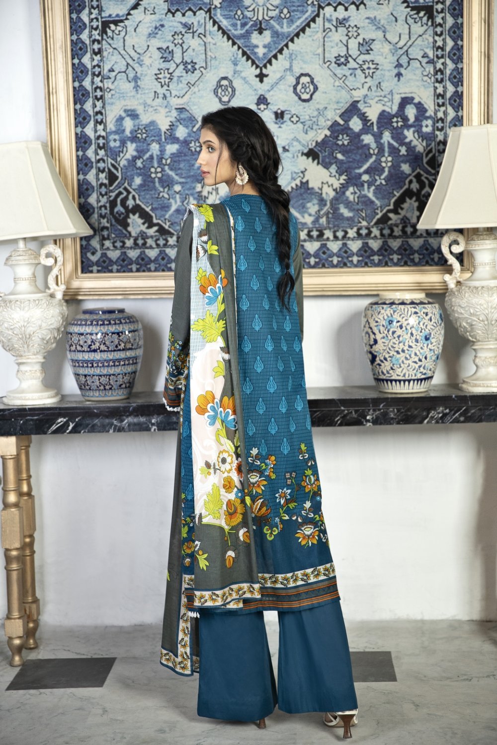 Ittehad Crystal Lawn'21 D # 21143 Blue