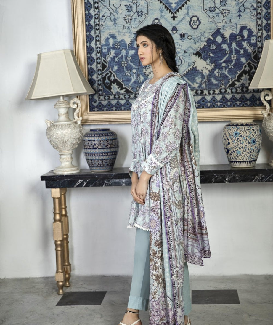 Ittehad Crystal Lawn'21 D # 21150 Ferozi