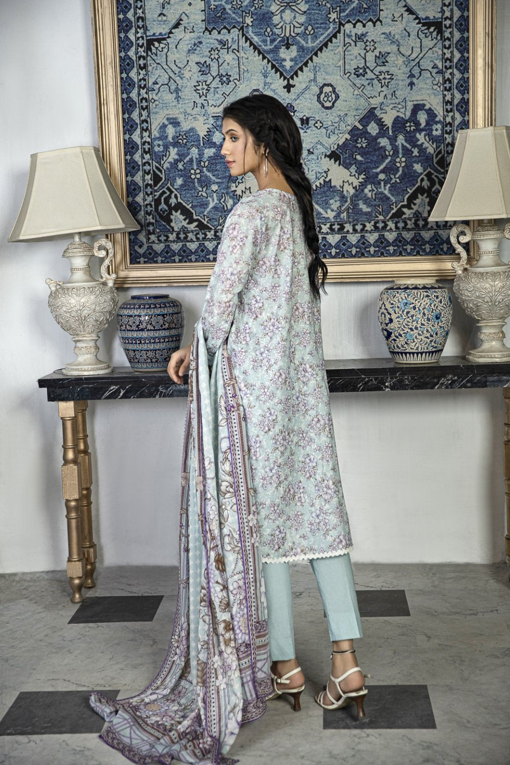Ittehad Crystal Lawn'21 D # 21150 Ferozi