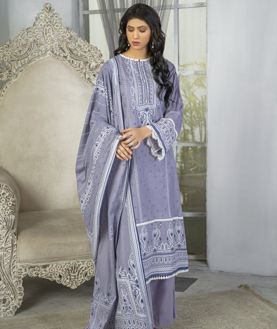 Ittehad Crystal Lawn'21 D # 21151 Mauve