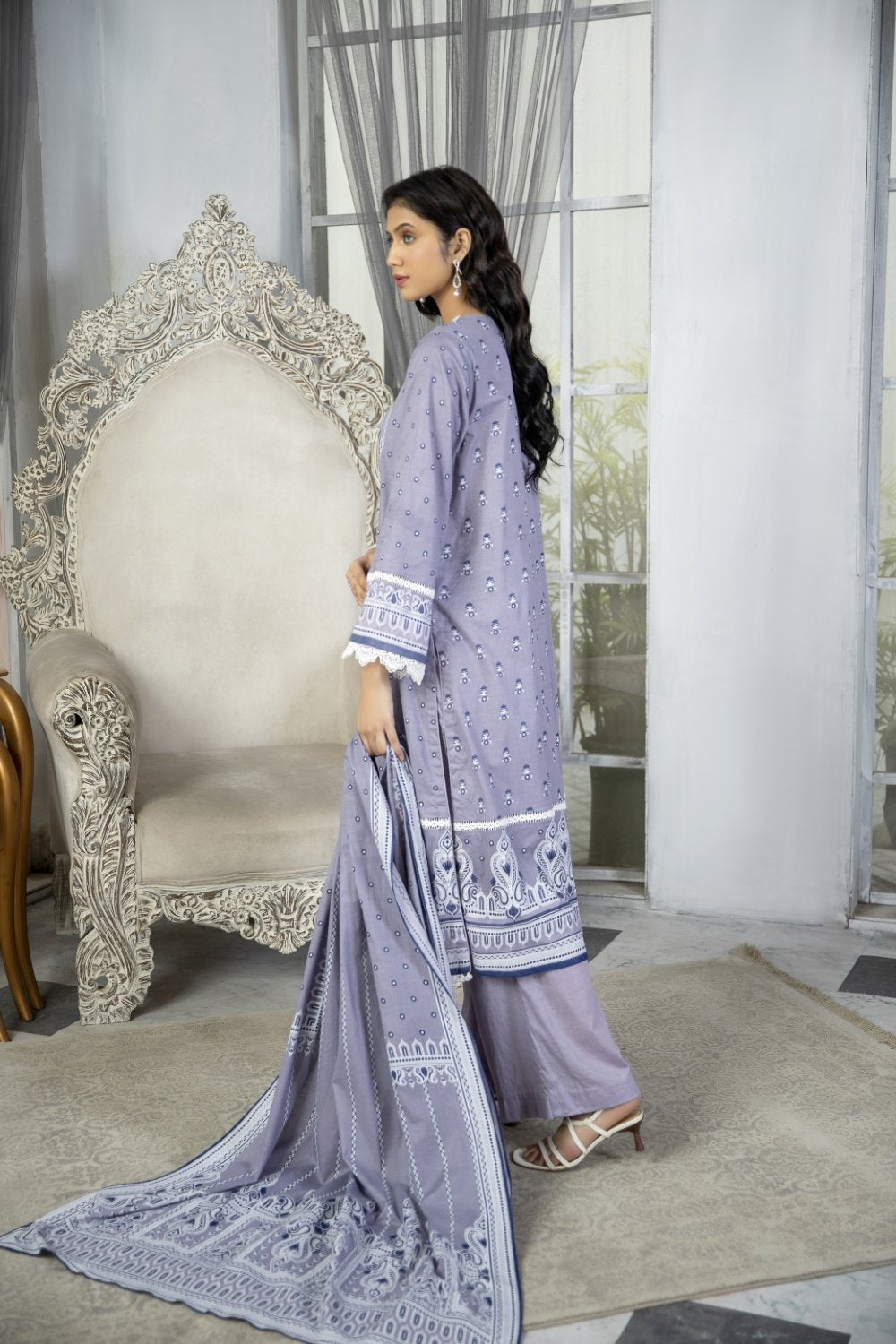 Ittehad Crystal Lawn'21 D # 21151 Mauve