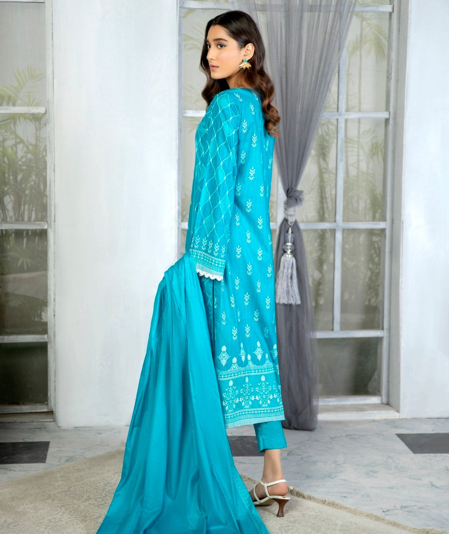 Ittehad Crystal Lawn`21 D#21158 (Ferozi)