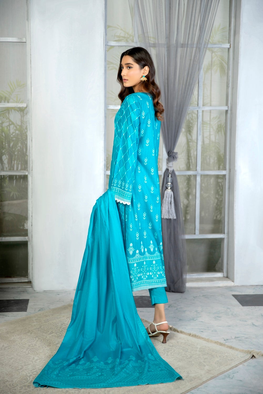 Ittehad Crystal Lawn`21 D#21158 (Ferozi)