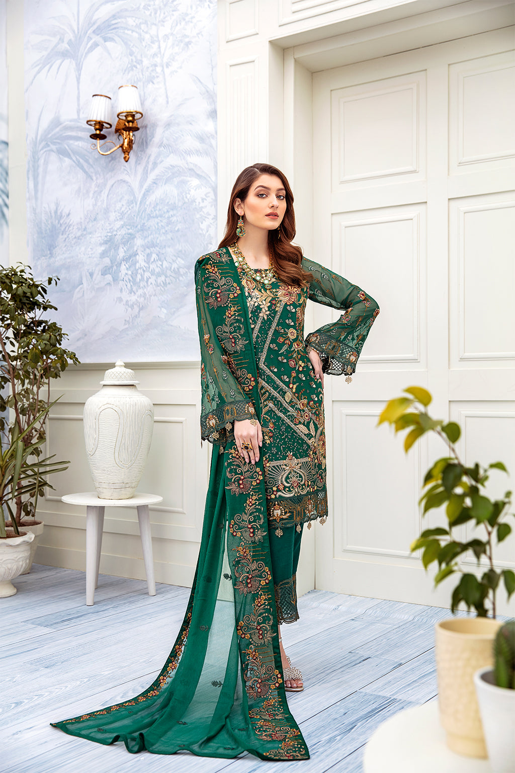 Ramsha Chevron L/Chiffon`22 D#207 (Vol-2)