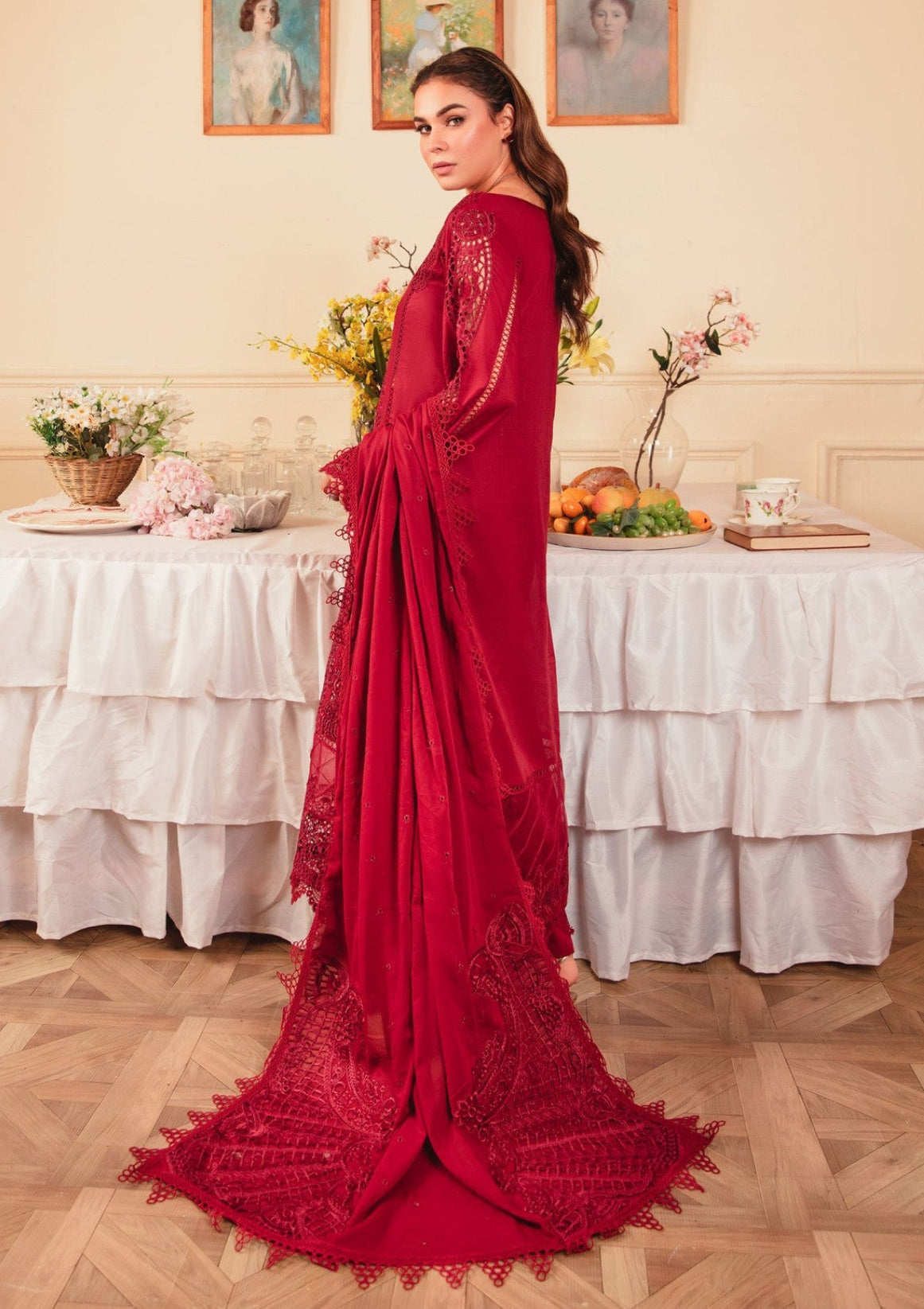 Thames Reet Emb Lawn`25 D # 05 Maroon