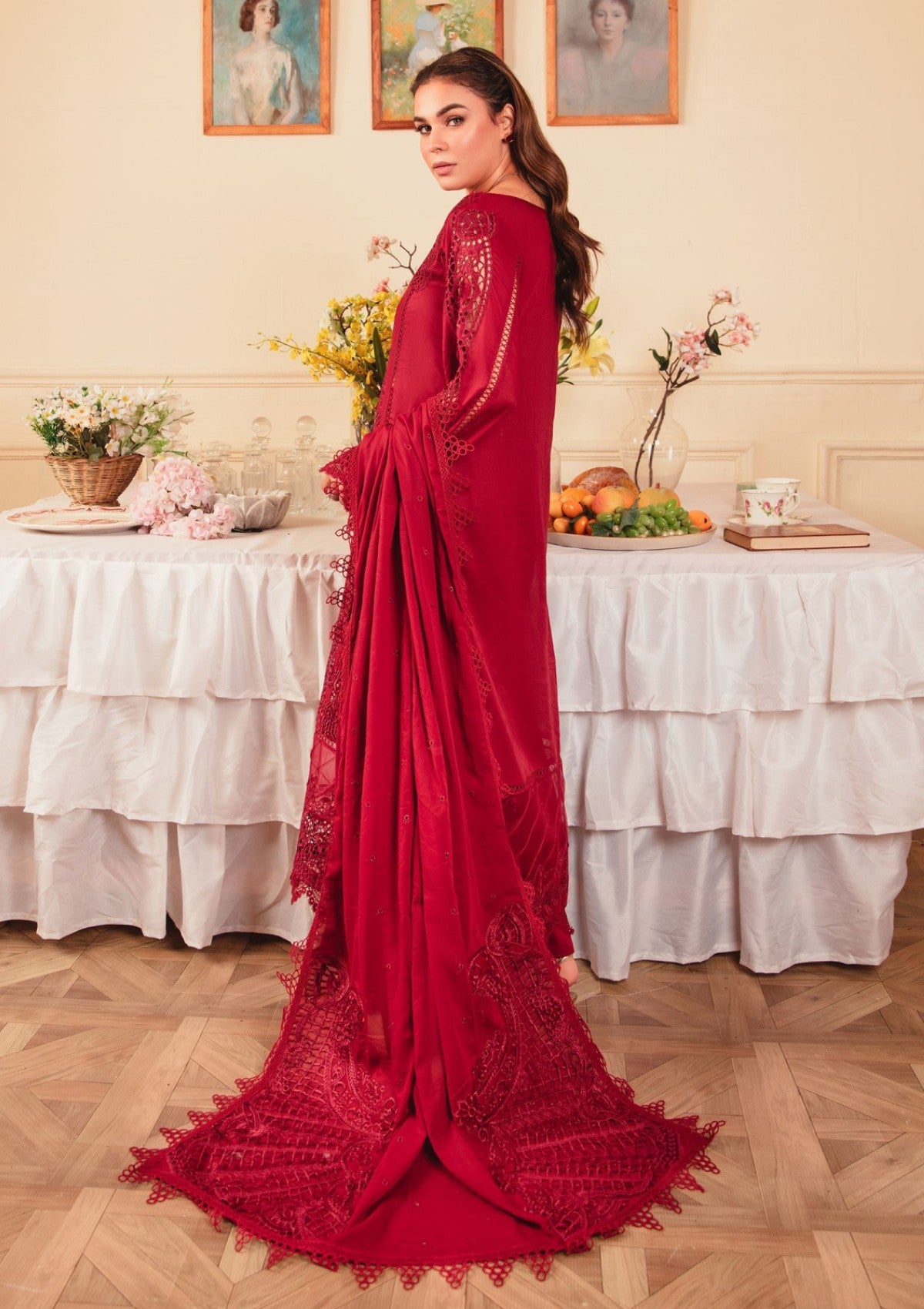 Thames Reet Emb Lawn`25 D # 05 Maroon