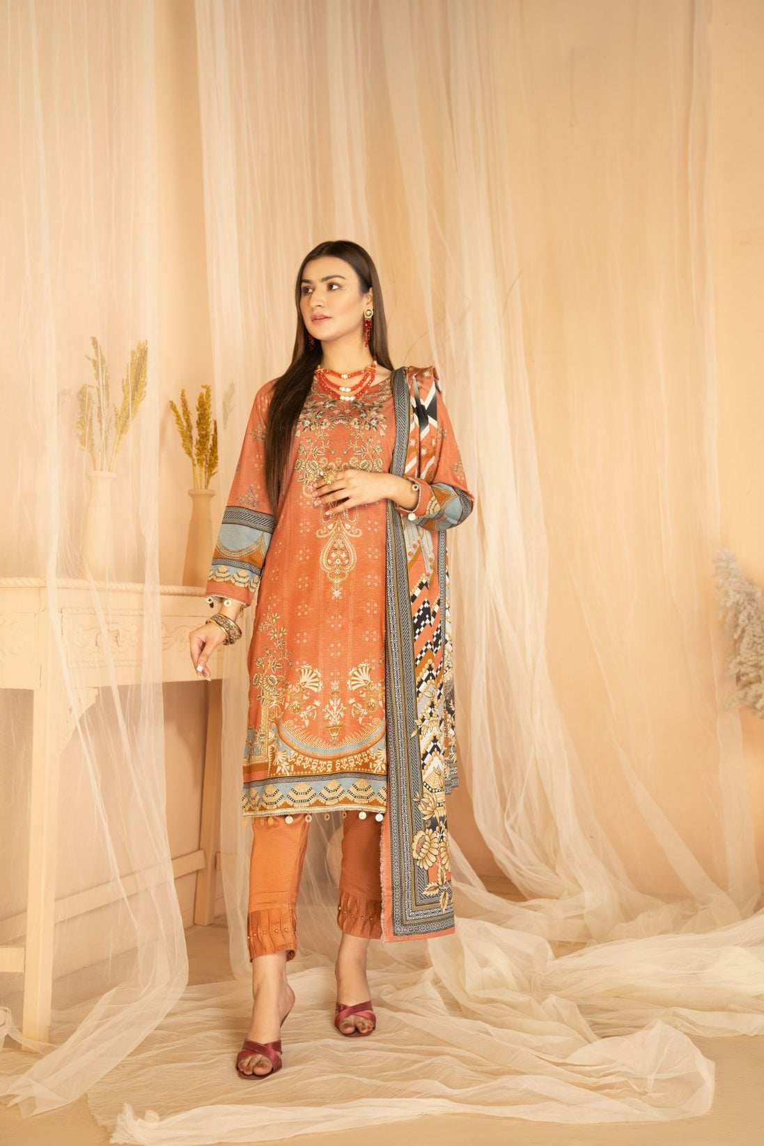 Sitara Raw Silk Linen`23 D#22 (Brick)