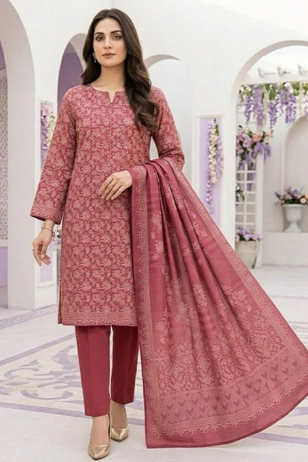 BR Sehar Dhanak'26 3Pcs D#8 (Pink)