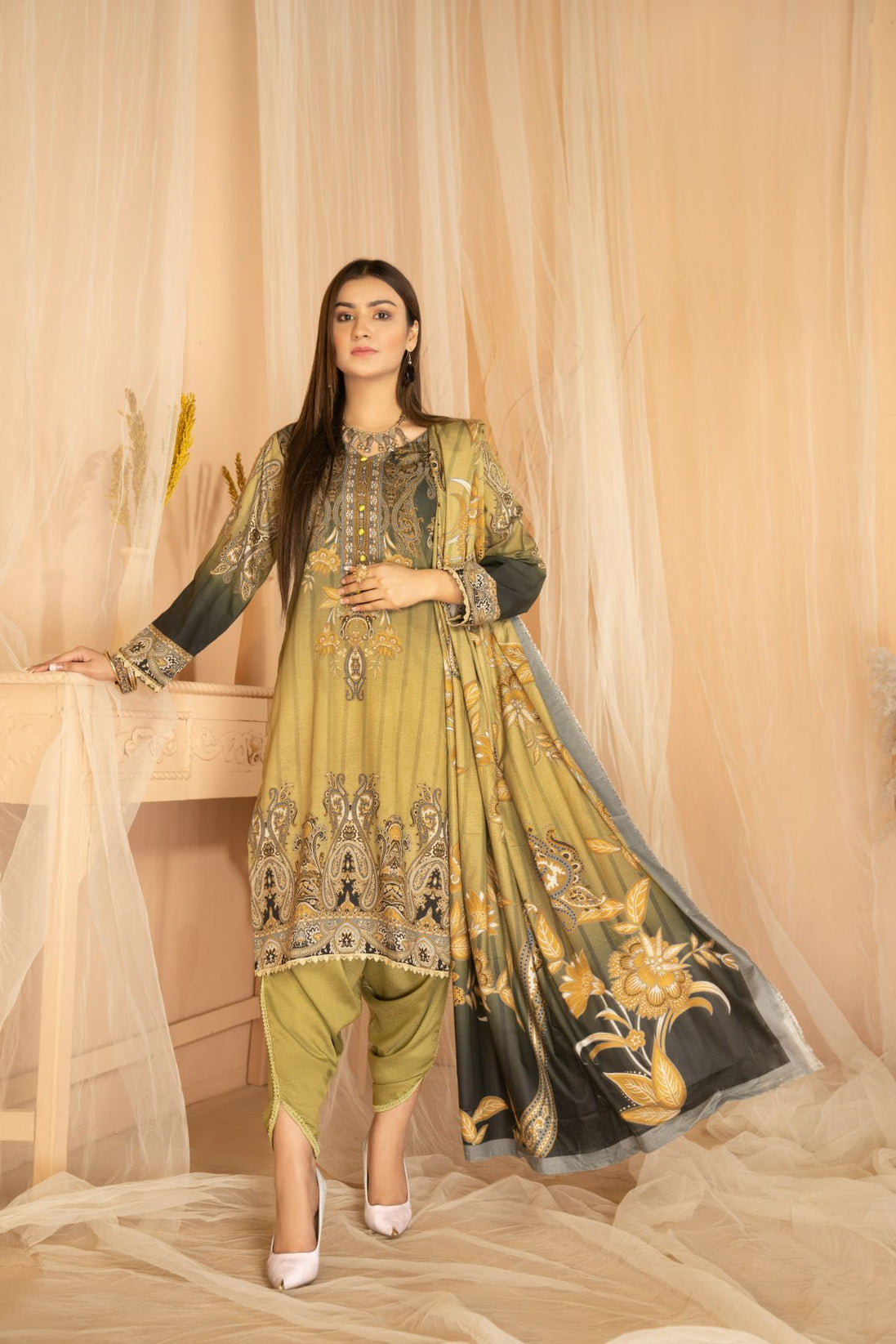 Sitara Raw Silk Linen`23 D#23 (M Green)