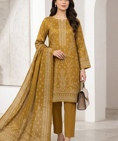 BR Bismal Dhanak'26 3Pcs D#8 Mustard