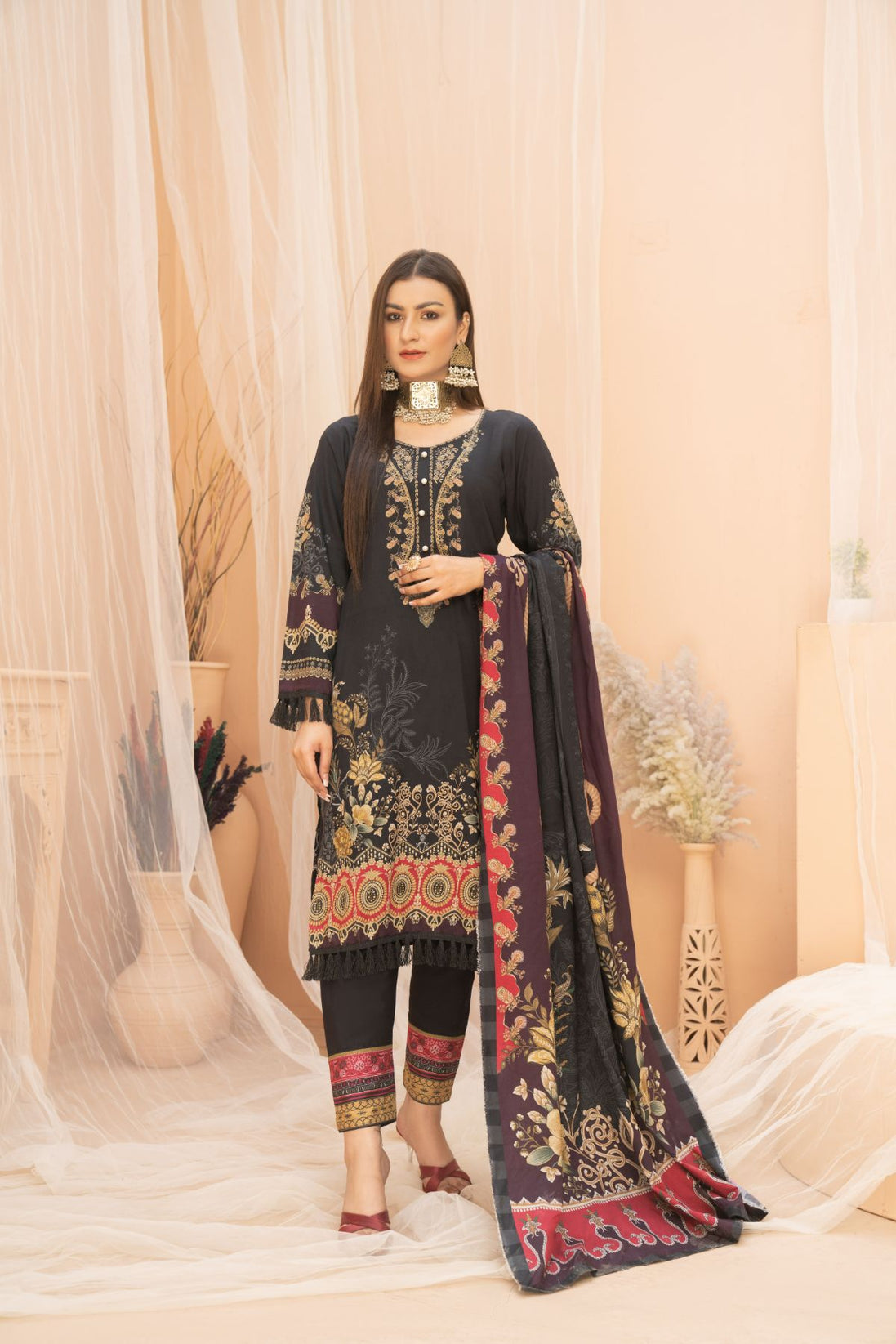 Sitara Raw Silk Linen`23 D#24 (Black)