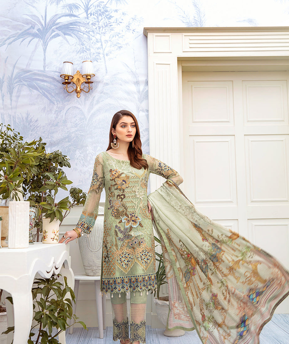 Ramsha Chevron L/Chiffon`22 D#204 (Vol-2)