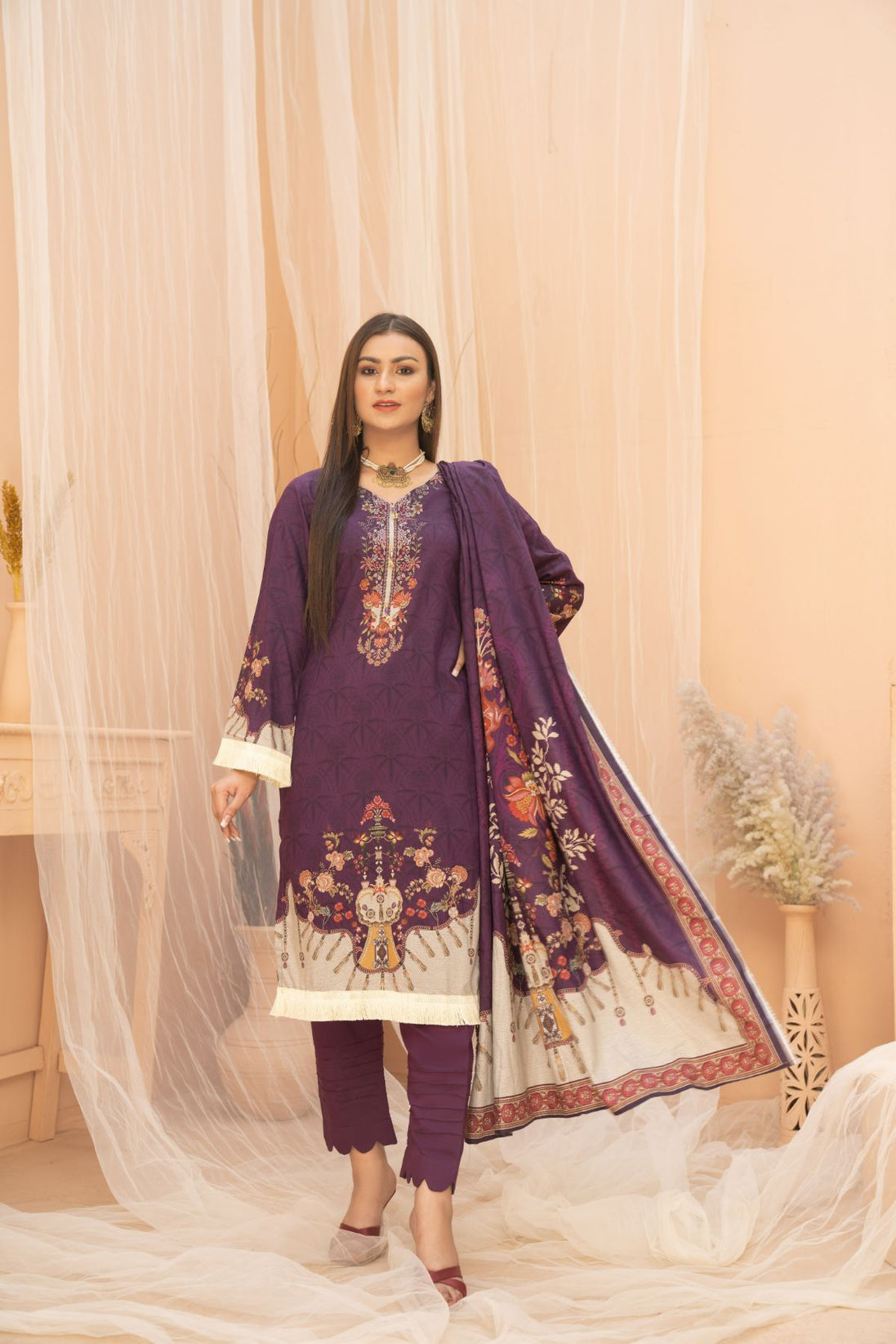 Sitara Raw Silk Linen`23 D#26 (Purple)