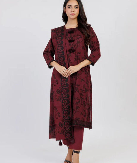 Al-Karam Winter Collection'24 FW#27.1 (MAROON)