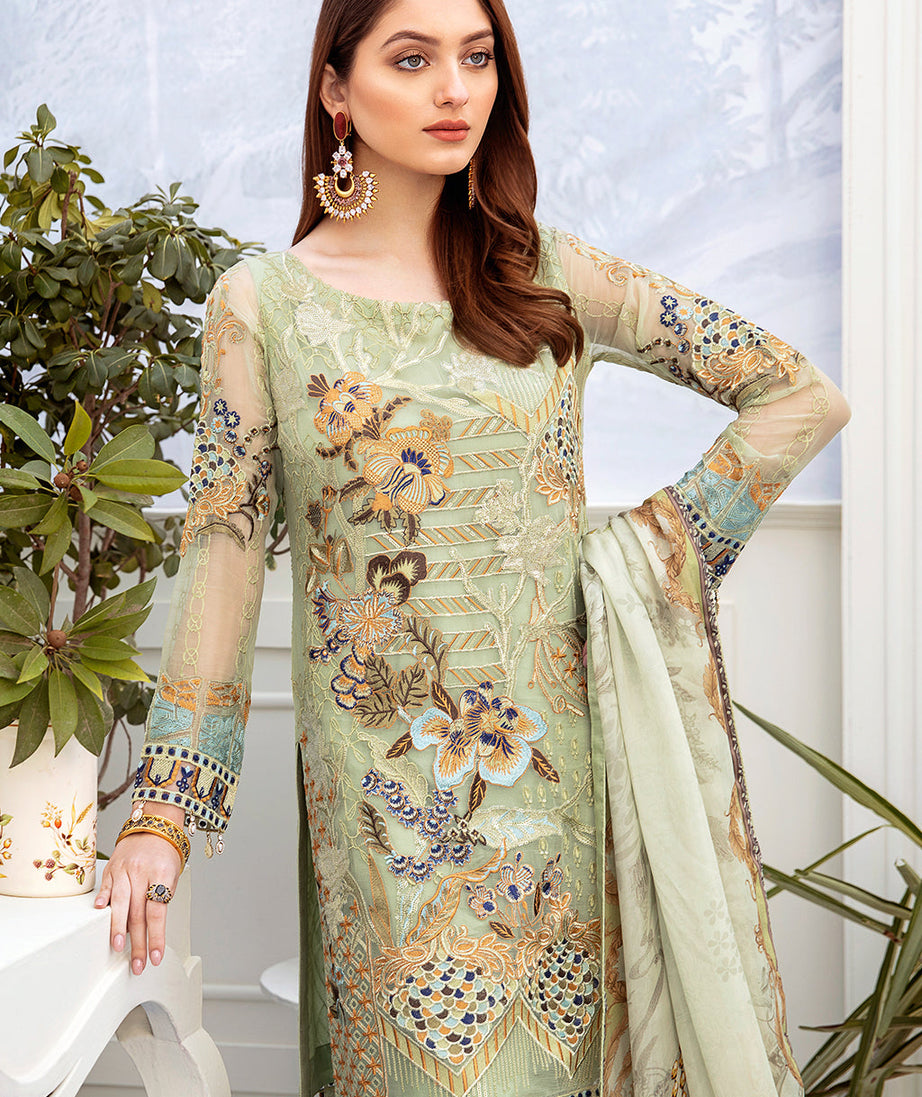 Ramsha Chevron L/Chiffon`22 D#204 (Vol-2)