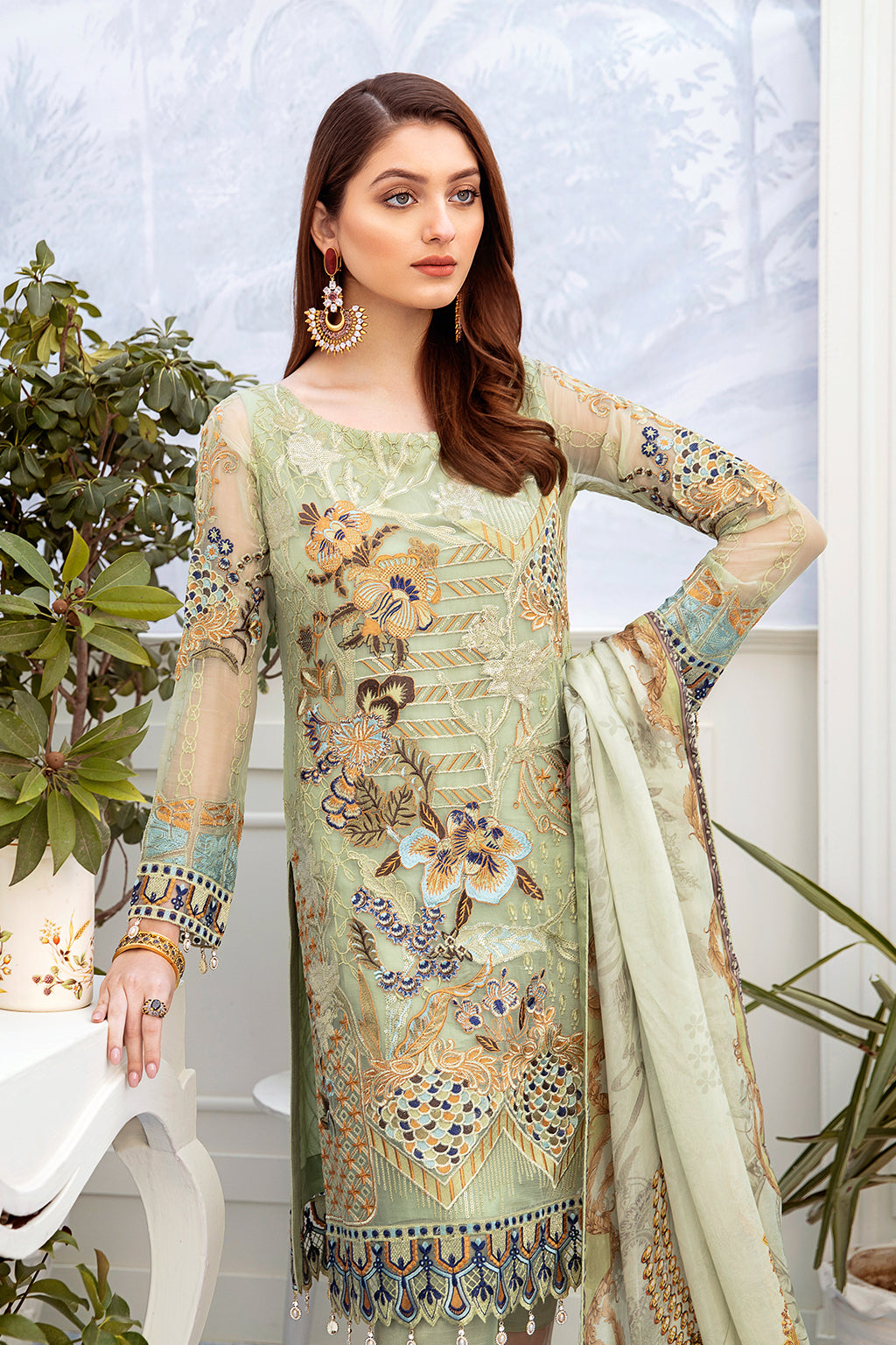 Ramsha Chevron L/Chiffon`22 D#204 (Vol-2)