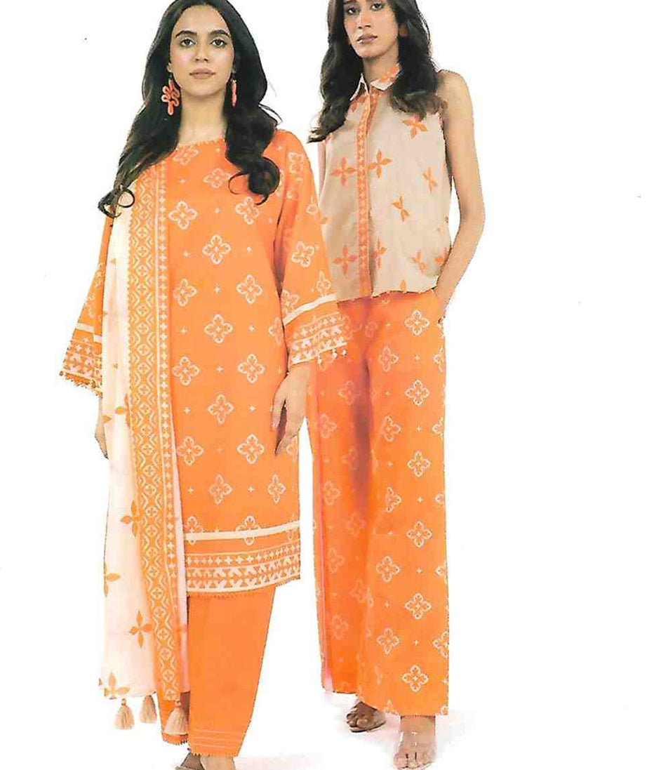 AL Karam S/S Lawn`25 SS#28.1 (Orange)