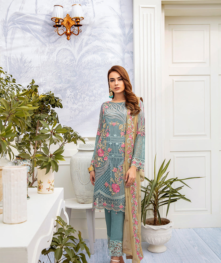 Ramsha Chevron L/Chiffon`22 D#211 (Vol-2)