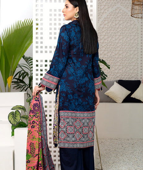 Al Zohaib Monsoon Lawn'22 D#7052 N Blue