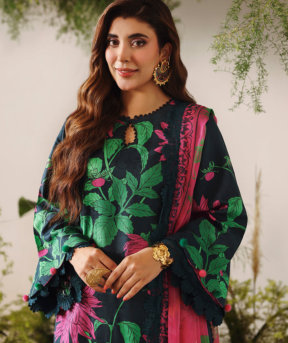 Naqsh Bloom & Vogue Jacquard`25 Yale Blue D#163