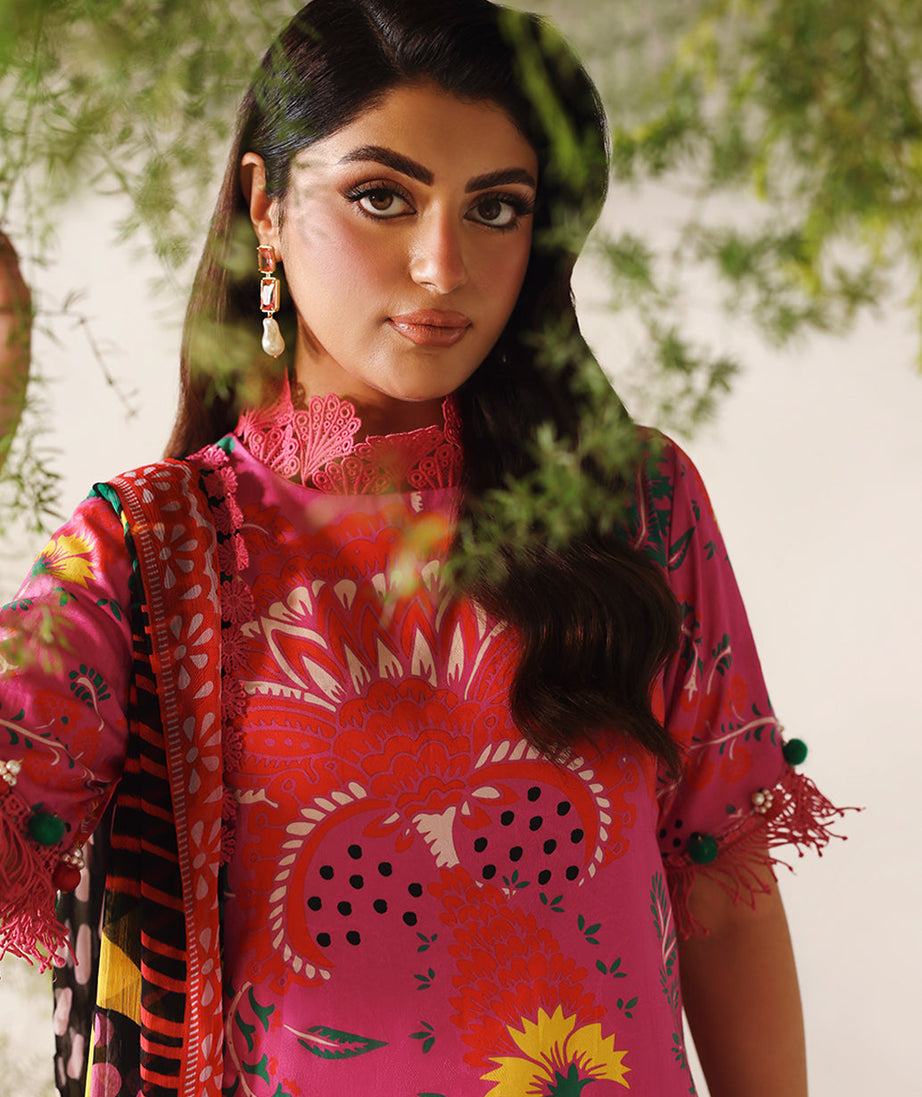 Naqsh Bloom & Vogue Jacquard`25 Deep Pink D#164