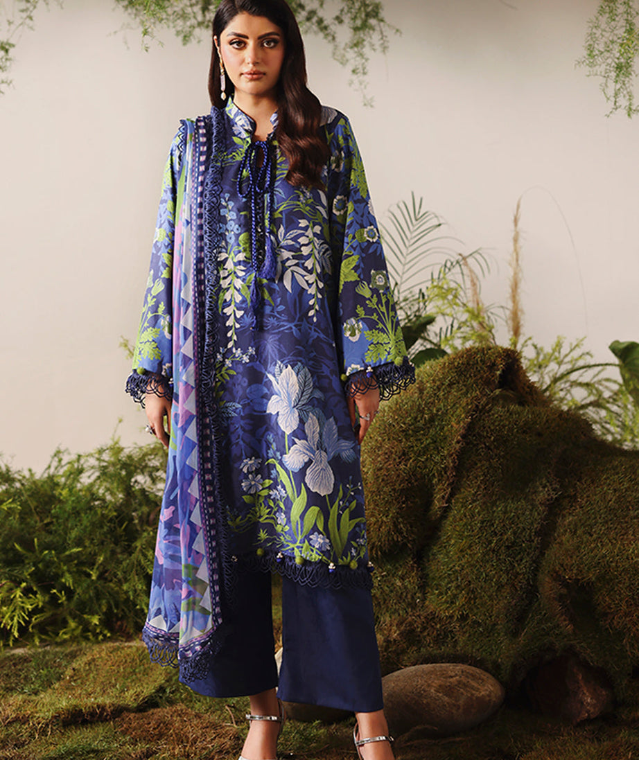 Naqsh Bloom & Vogue Jacquard`25 Midnight Blue D#157